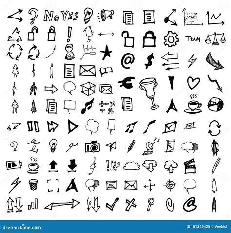 Vector Doodle Icons. Universal Set Eps10 Stock Illustration ...