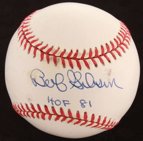 Bob Gibson Signed ONL Baseball Inscribed "HOF 81" (JSA COA) | Pristine Auction