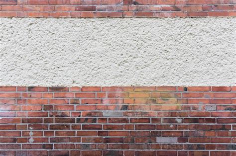 Outside wall with plastered area, red clinker brick, texture background 1245656 Stock Photo at ...