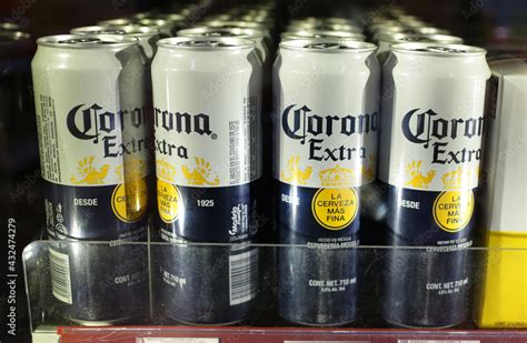 Corona Extra six pack beer supermarket freezer - Cancun, Mexico - 2021 Stock Photo | Adobe Stock