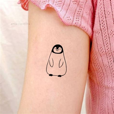 Penguin Temporary Tattoo Fake Tattoo Black Tattoo Tattoo - Etsy Australia