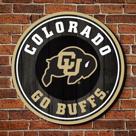 Colorado Buffs Circular Sports Sign CU Buffs Football