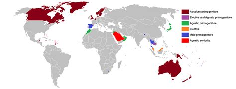 World Monarchies by Type of Succession [1635 × 624 ] : r/MapPorn