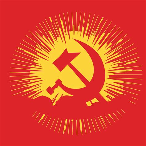 illustration in communist style in red and yellow colors 18849197 ...