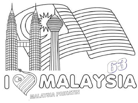 Mewarna Lukisan Jalur Gemilang Gambar Mewarna Malaysia Prihatin - Riset