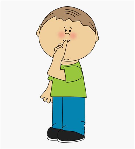 Student Quiet Mouth Clipart" Title="student - Quiet Boy Clipart, HD Png Download - kindpng