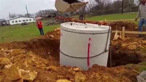 1 of 2 500 gallon septic tanks 4000 lbs each - YouTube