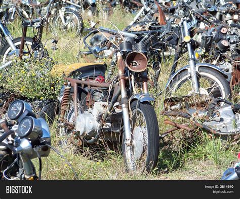 Motorcycle Junk Yard Image & Photo (Free Trial) | Bigstock