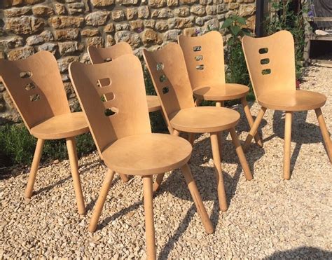 Set of six interesting design IKEA wooden dining chairs | in Sherborne, Dorset | Gumtree