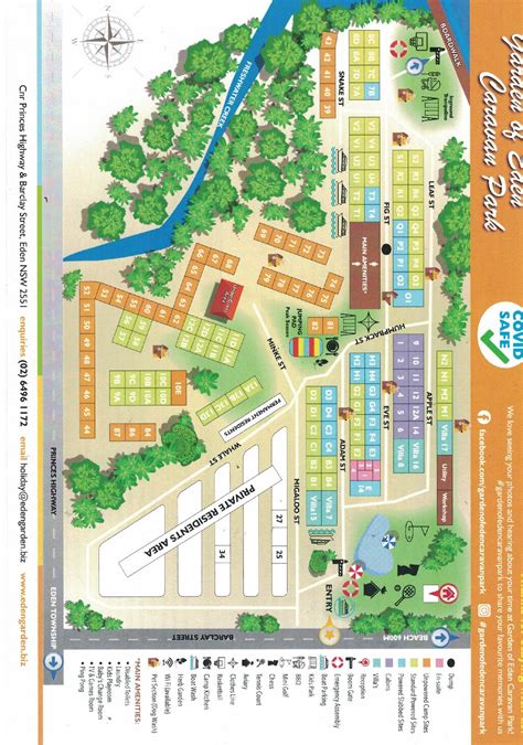 CCF23052021 new map with en-suites | Garden Of Eden Caravan Park -Eden Accommodation