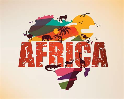 Colourful Map Of Africa