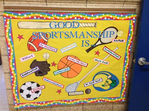 Teamwork sportsmanship physical education bulletin board. #board #bulletin #educat… | Physical ...