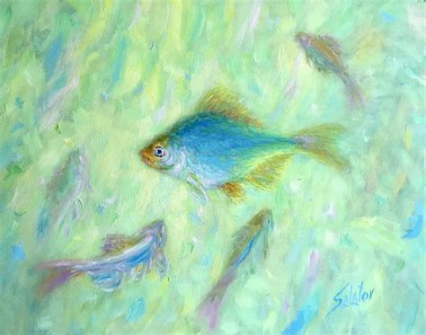 Fish Painting on Canvas 25 tropical fish oil painting | Etsy # ...