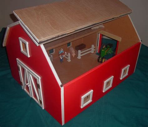 Hand crafted wooden toy barn by Annabell's LLC at Heritagefarmtoys.com | Toy barn, Wooden toy ...