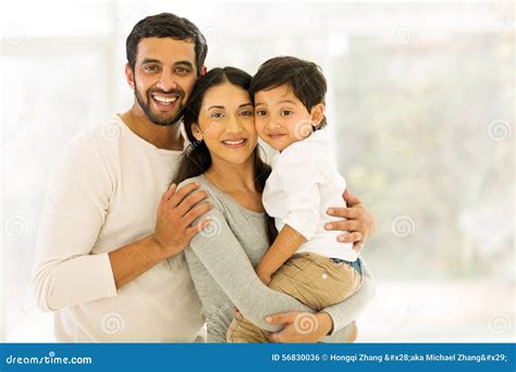 Indian family three stock photo. Image of friendship - 56830036