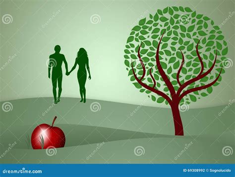 Adam And Eve Silhouette Royalty-Free Stock Image | CartoonDealer.com ...