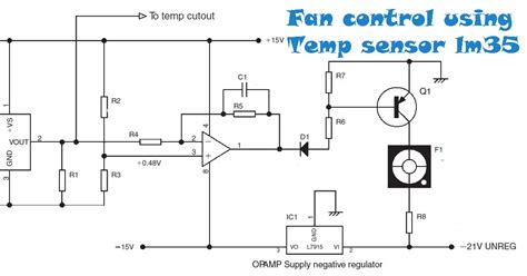 Fan control temperature using sensor LM35 - Electronic Circuit