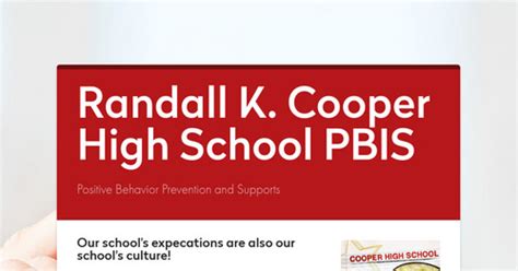 Randall K. Cooper High School PBIS | Smore Newsletters for Education