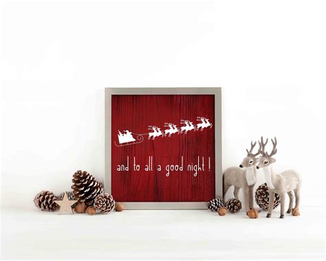 AND TO ALL A Good Night Printable Wall Art Instant Download Seasonal Printable Christmas Home ...