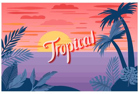 Tropical Landscape Vectors 211017 Vector Art at Vecteezy