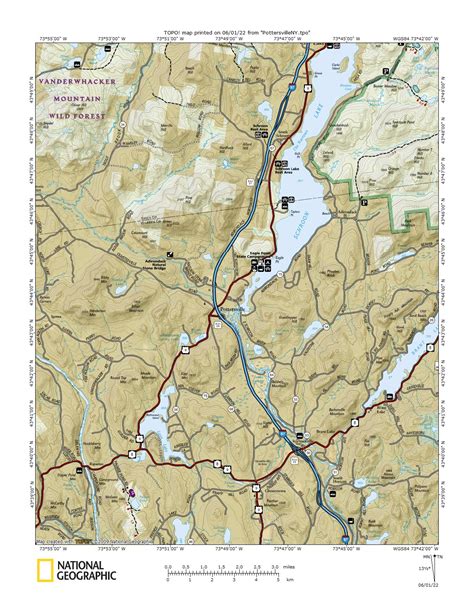 Pottersville New York: Topographic Map of the Pottersville Area