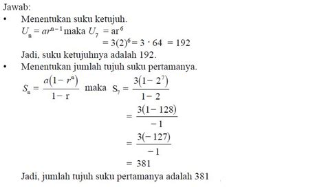 Pengertian dan Rumus Deret Geometri dan Contoh Soal Deret Geometri | Berpendidikan