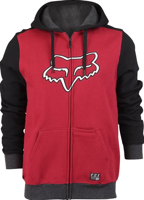 Fox Racing - Fox Racing Mens Destrakt Zip Fleece Hoodie - Cardinal Red/Black - Walmart.com ...