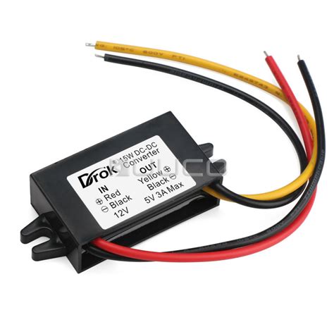 DC Buck Voltage Regulator DC 8~20V/12V to 5V 3A 15W Power Adapter/Power Converter/Driver Module ...