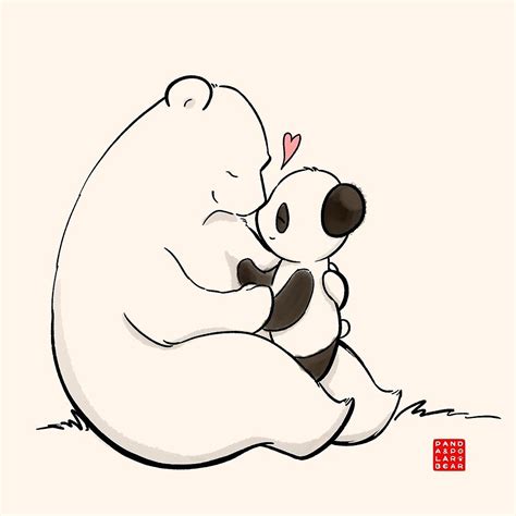 Panda & Polar Bear | Close To Your Heart | Dibujo animado de oso polar, Arte de panda, Pandas ...