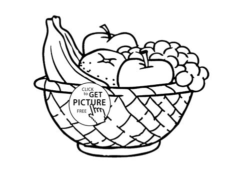 Basket Of Fruit Drawing at GetDrawings | Free download