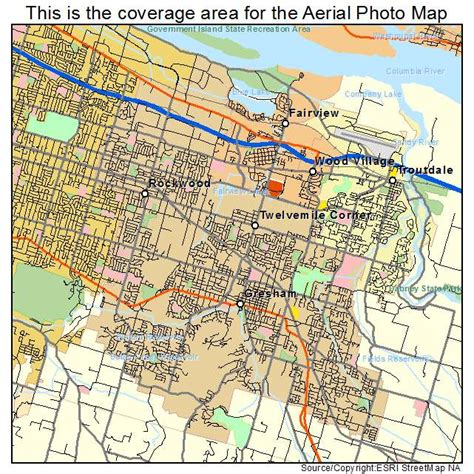 Aerial Photography Map of Gresham, OR Oregon