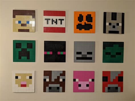 I made some Minecraft Lego wall art for my kid : r/Minecraft