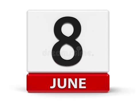 Cubes calendar 8th June stock illustration. Illustration of icon ...