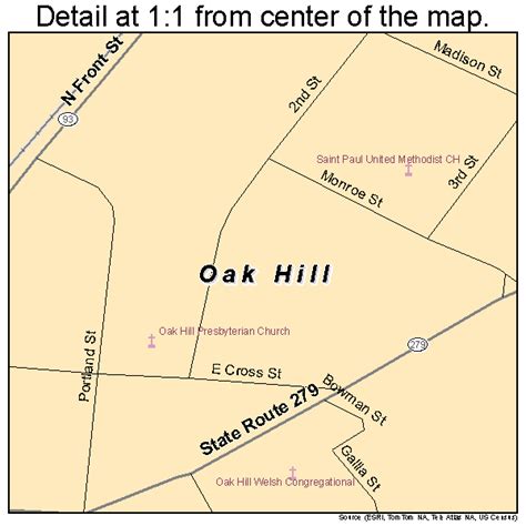 Oak Hill Ohio Street Map 3957596