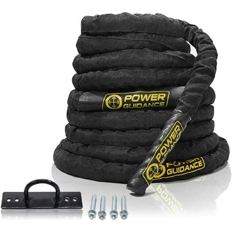 KingSo Battle Rope 1.5 Inch Heavy Exercise Training Rope 30ft Length ...