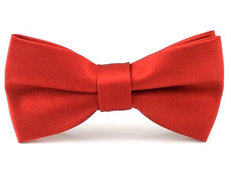 Solid Red Bow Tie | Mens Wedding Bow Ties | Groomsmen Plain Bowtie ...