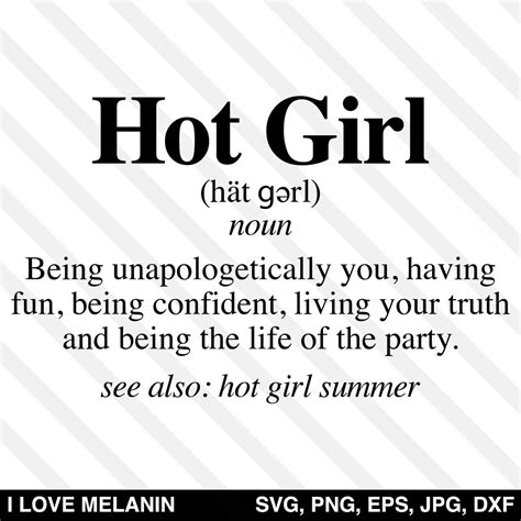 Hot Girl Definition SVG – I Love Melanin