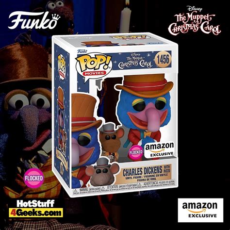 2023 NEW Gonzo as Charles Dickens w/ Rizzo (Flocked) Funko Pop!