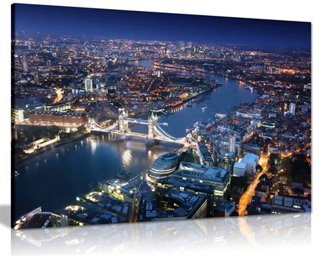 London Skyline Canvas Wall Art Picture Print Home Decor - Panther Print