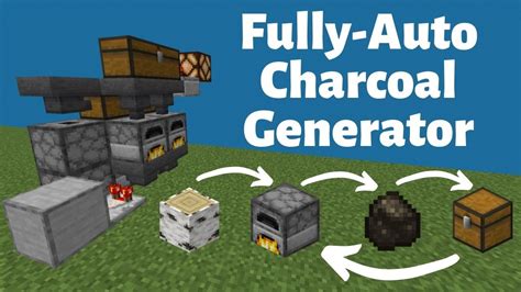 Fully-Auto Charcoal Generator (Self Fueling!) - EASY Minecraft Charcoal Generator - YouTube