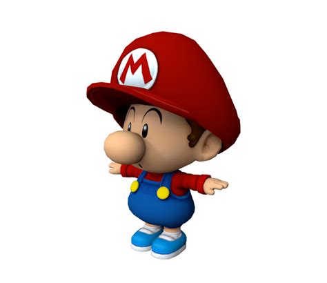 Wii - Mario Super Sluggers - Baby Mario - The Models Resource