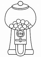 Gumball Machine Coloring Page sketch template