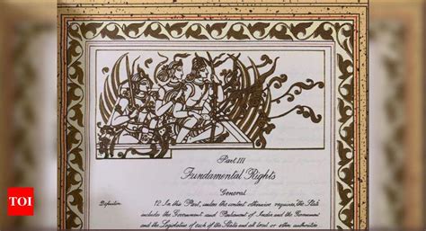 Here's Lord Ram's photo from original copy of Constitution | India News ...