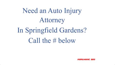 Springfield Gardens Auto Personal Injury Lawyer NY 888 709 9831 - YouTube