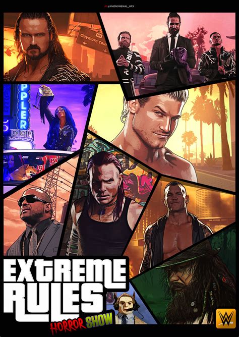 ArtStation - Extreme Rules 2020 GTA themed poster