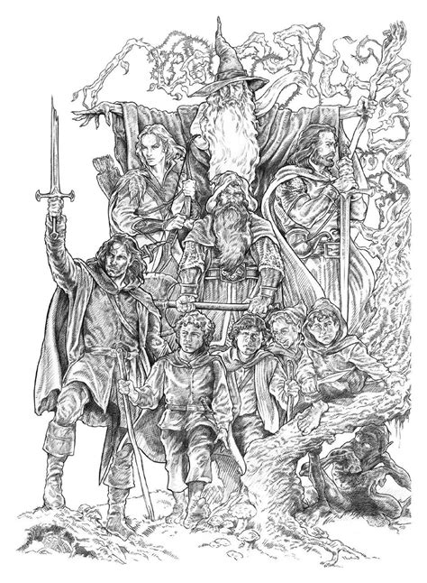 Printable Hobbit Coloring Pages - Printable Templates