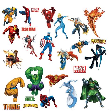 Marvel Superheroes Avengers Wall Decal Spider-man Captain America Iron Man Hulk | eBay