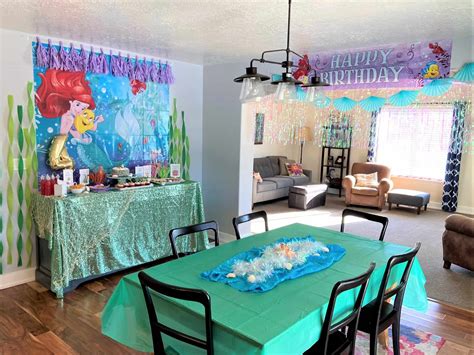 Little Mermaid Theme Party Fish Net Under The Sea Party Backdrop | Little Mermaid Theme Party ...