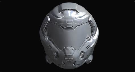 Doom Guy 2016 Helmet Detailed 3D print model | CGTrader