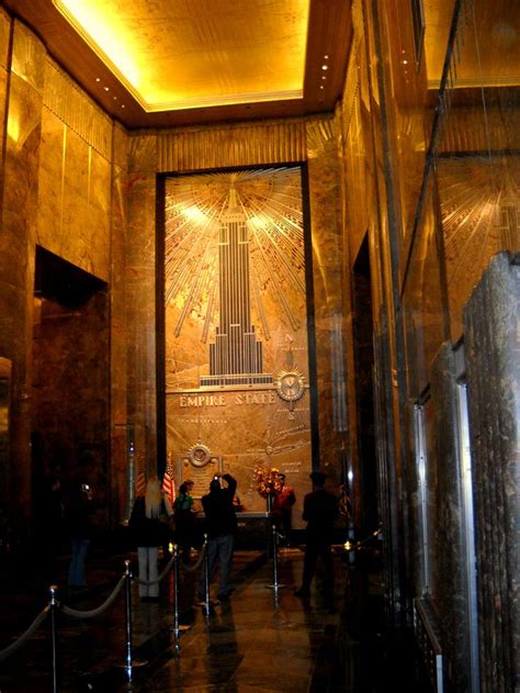 Empire State Building Lobby, New York City | New york city, City, Art ...